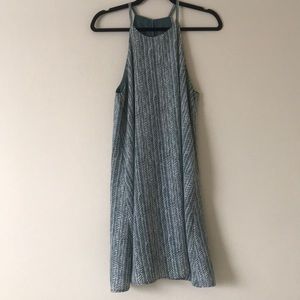 Green and white chevron flowy dress